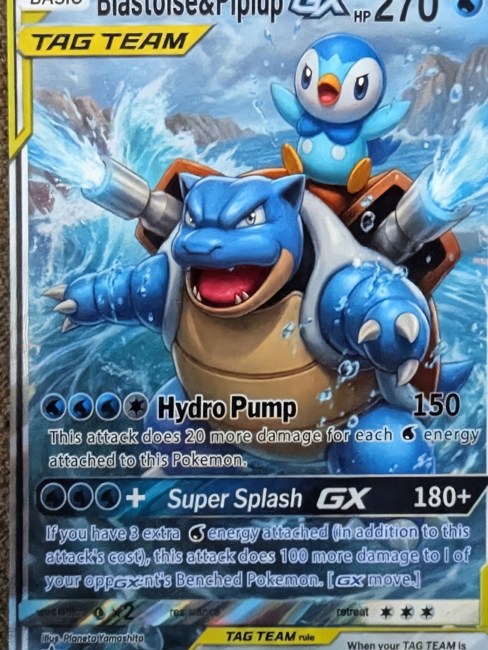 Blastoise & Piplup Tag Team Card – Blue